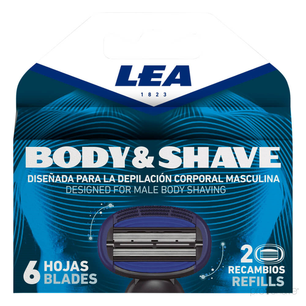 Billede af LEA Body & Shave, Cartridge med 2 refill barberblade (3+3 klinger)